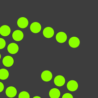 Greenshot green dot logo on black background`