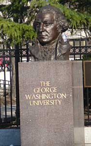 Bust of George Washington near University entrance