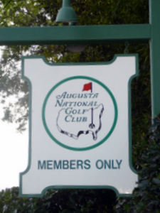 Sign outside Augusta National
